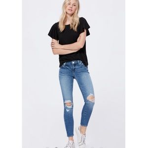 Paige distressed verdugo crop jeans